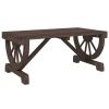 Patio Coffee Table 35.4"x19.7"x15.7" Solid Wood Fir